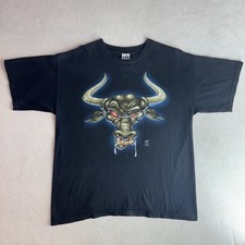 Vintage 1998 WWF The Rock Laying the Smack Down Black Shirt JAM Black Tee XL