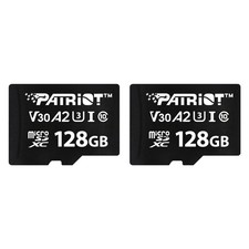 Patriot VX Series 128GB Micro SDXC V30 A2 UHS-I U3 4K UHD Memory Card 2 Pack ...