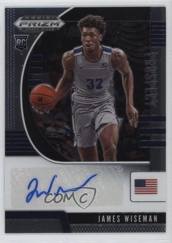2020-21 Panini Prizm Draft Picks Prospect Auto James Wiseman #PA-JW Auto 5w5