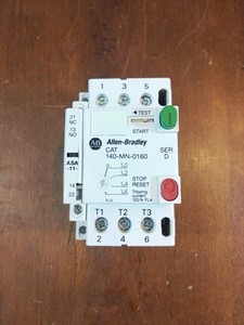 Allen Bradley 140-MN-0160 Manual Motor Starter 1-1.6 A w/ Aux Contact - Tested