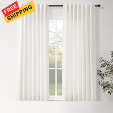 Neutral Linen Curtains 45 Inch Length 52"W x 45"L Pack of 2 ,