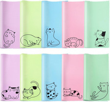 20 Pcs Microfiber Cleaning Cloth for Glasses, Cat