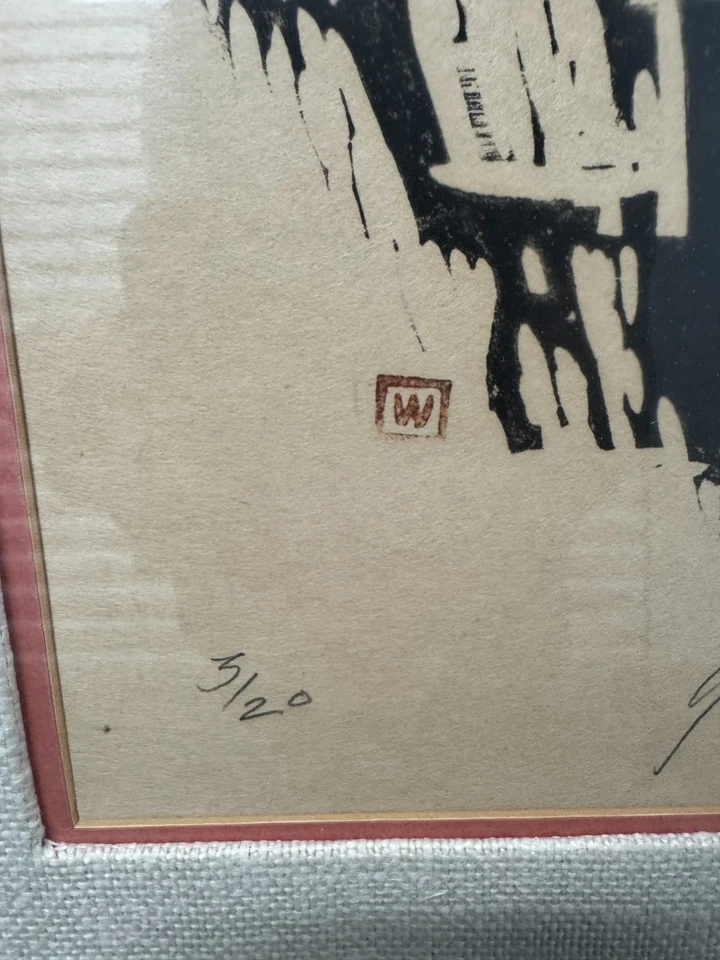 带框 giclée 印花,编号 3/20 由 J. Walben 军警签名 — 第 3/4 张图片