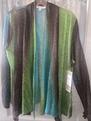 Erin London Cardigan Women s  Open Front Long Sleeve Sweater Large NWT