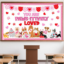 69-Piece Valentine's Day Bulletin Board Set for Classroom and Office Decor