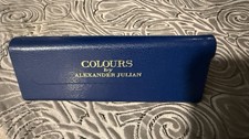 Vintage 1991 Colours Alexander Julian Tortoise Frame Circular Glasses OG Box