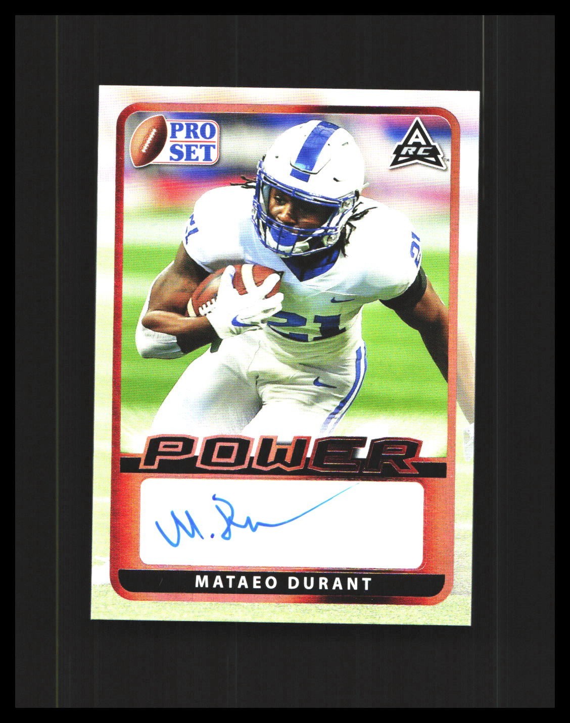 2021 Mataeo Durant Rookie Auto Leaf Pro Set Power #BA-MD1 Duke Blue Devils
