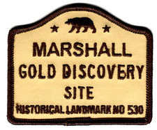 Marshall Gold Discovery State Park - California Landmark AAA Caltrans Sign patch