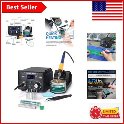 Compact 939D+ Digital Soldering Station   User-Friendly, Lead-Free, Black