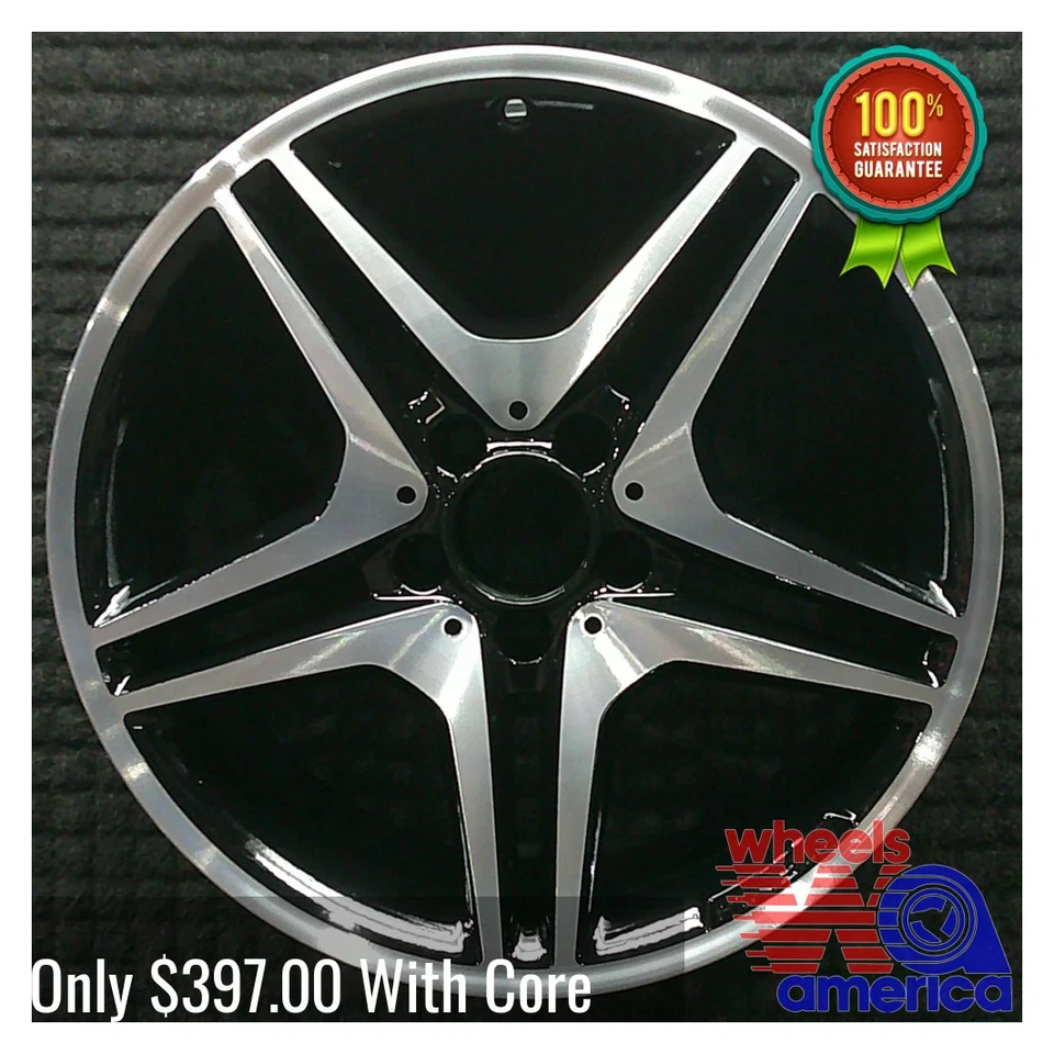 (Ships Today) Wheel Rim Mercedes-Benz B250 CLA250 18 2014-2018 Black OE 85335 - Image 2 of 4