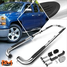 For 99-16 Chevygmcram Truck Extcrew Cab 3 Step Nerf Bar Running Board Chrome