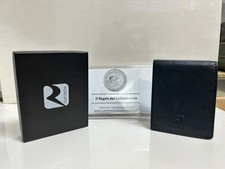 PORTAFOGLIO UOMO PELLE RONCATO BLU CON RIBALTINO NUOVO