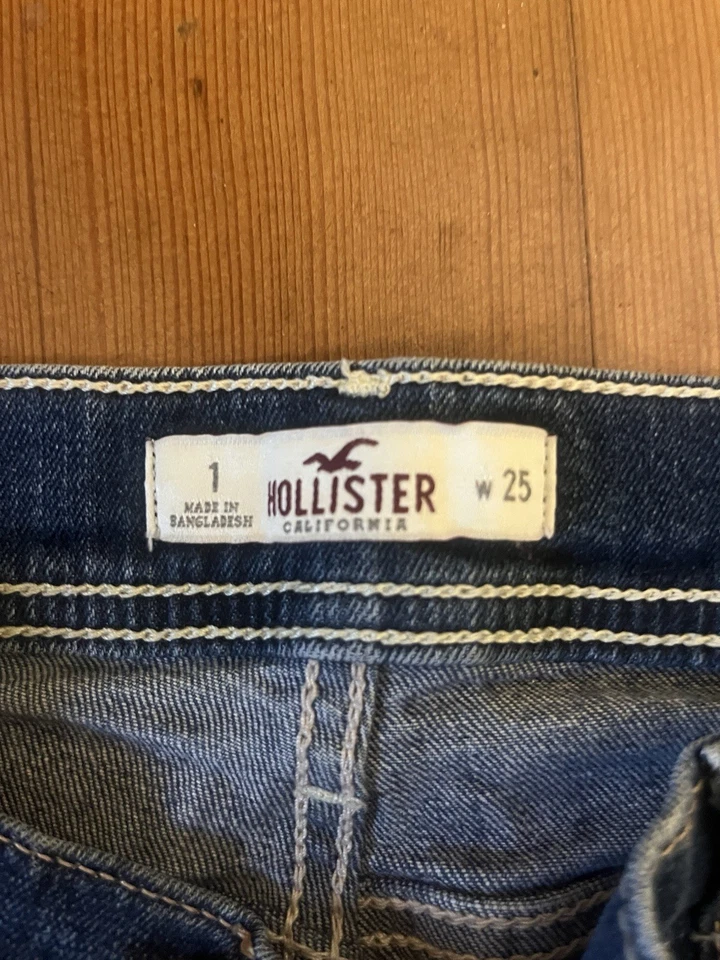Mini Shorts Hollister Tiro Bajo Micro Vintage Años 90 Boho Y2K, Talla 1, Foto 3 de 4