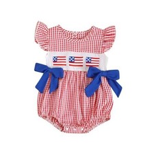 Socutebabe My First 4th of July Baby Girl Outfit 12-18 Months American Flag-red