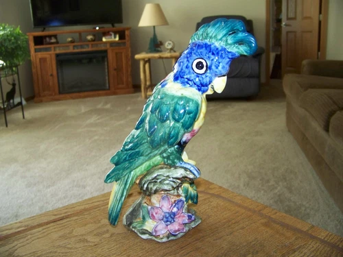 Vtg Stangl Pottery Birds Cockatoo Figurine 9.5" Artist Signed #3580 VERY NICE!!