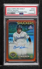 2024 Topps Pro Debut Orange Foil 15/25 Brock Wilken PSA 10 GEM MT Auto uk2