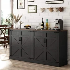 Sideboard Buffet Cabinet 65” Farmhouse Storage Kitchen Pantry