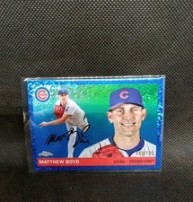 Matthew Boyd 2025 Topps Chrome Platinum #212 Blue Mini-Diamond /199 Cubs