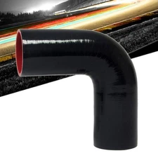 HPS 1/2" (13mm) ID Black 4Ply Silicone 90 Degree Bend Elbow Couple Hose Coolant
