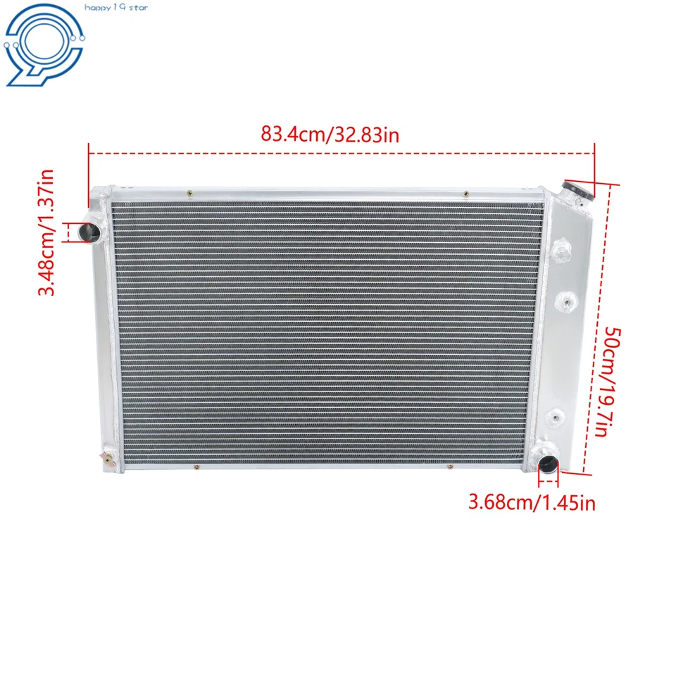 4 Row Aluminum Radiator for Chevrolet K20 Suburban 5.7L 1981-1986 K30 7.4L 84-86 Foto 4 de 4