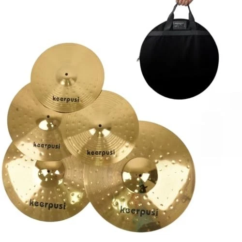 Cymbal Pack Alloy Cymbals Drum Cymbal Set 14"/16"/18"/20" Plus Free Cymbal Bag 5 - Imagem 2 de 4