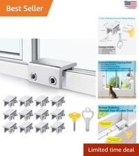Durable 12 Pack Security Window Locks for Homes Offices - Anti-Corrosion