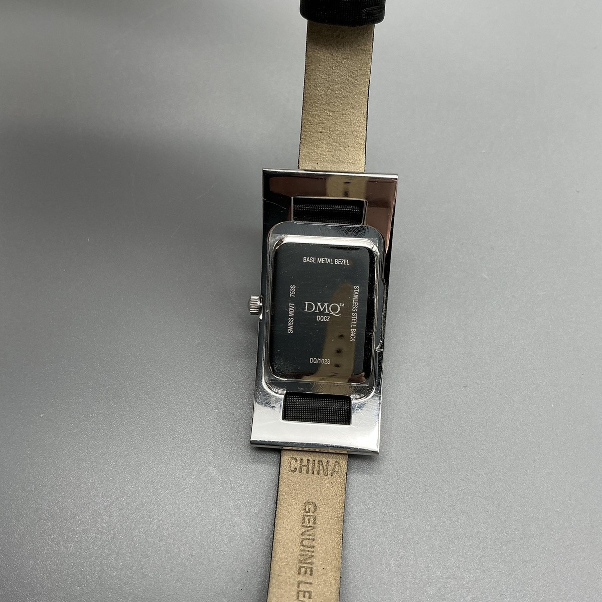 DMQ Stainless Steel Back Genuine Leather Band Watch DMQ Swiss Genuine Leather Quartz Analog | Mercari main image 4