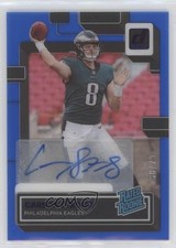 2022 Panini Clearly Donruss Rated Rookie Blue 7/99 Carson Strong #61 Auto a8r