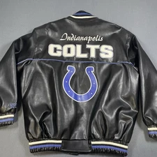 Indianapolis Colts NFL G-III Men's Size Large Faux Leather Jacket