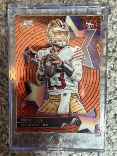 2025 Topps Cosmic Chrome - Brock Purdy Orange Starfractor /25 SSP