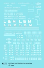 K4 HO Scale Decals Litchfield and Madison Steam Or Diesel Locomotive White