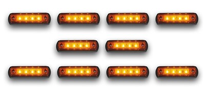 Qualität 10 x LED Amber Multivolt Seitenmarkierungsleuchten für Bus Lkw