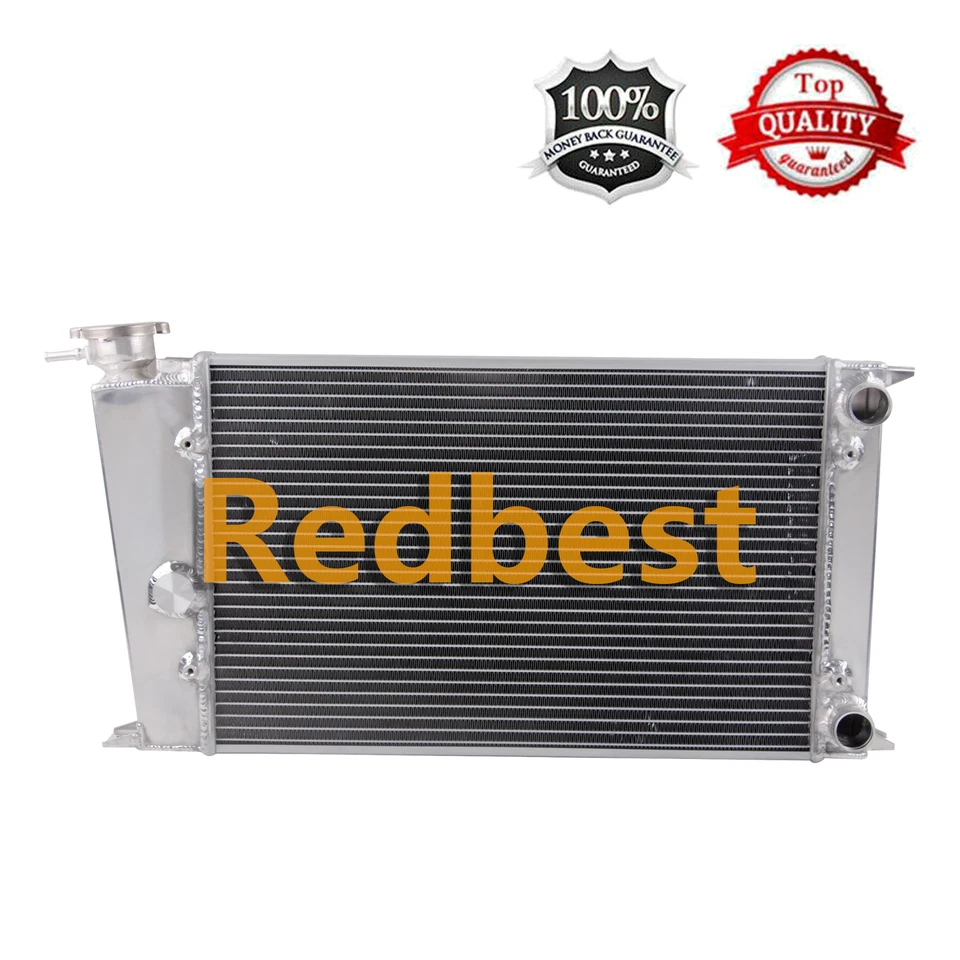 Radiador de aluminio compatible con Volkswagen Golf Jetta Basico GL GTI 1980-1991 1,8 L 2 filas Foto 2 de 4