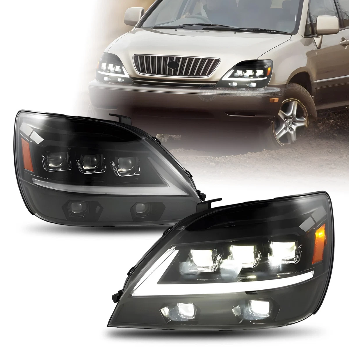Luces de posición laterales Para 2001 conjuntos Lexus RX300