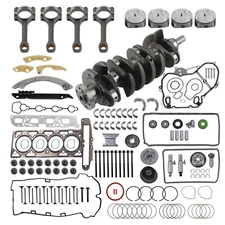 Complete Engine Rebuild Kit Crankshaft Rods Timing for Chevrolet Buick GMC 2.4L