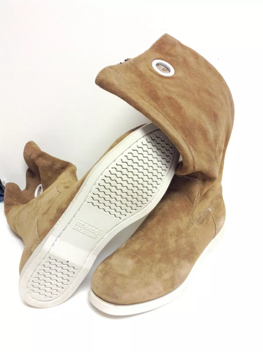 Womens Sebago Groundswell Sand Suede Leather Casual Docksides Boots Shoes