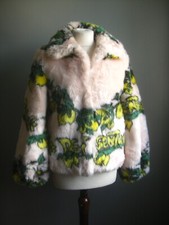 Shrimps Faux Fur Jacket 8 10 Small Short Coat Pink Green Sentiero Degli Designer
