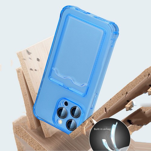 For iPhone 15 14 13 Pro Max 12 11 XS XR 8 SE Shockproof Card Holder Case Cover - Picture 4 of 15