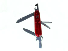 New Victorinox Swiss Army 91mm Knife Translucent TINKER RUBY RED  53101  1.4603T