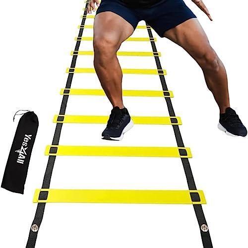 Yes4All Speed Agility Ladder Training Equipment with Carry Bag - 12 Rungs Yellow - Picture 1 of 7