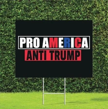 Pro America Anti Trump Presidential Election Biden Democrat Yard Sign 2024 Vote