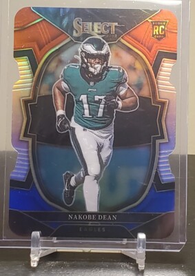 2022 Select - NAKOBE DEAN - Red White & Blue Die Cut Prizm - Eagles RC #80