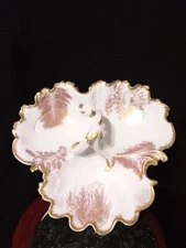 Tressemann & Vogt T.V  Limoges France 3-Part Handled Relish Serving Tray Dish