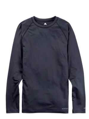 BURTON MIDWEIGHT X BASE LAYER CREWNECK TRUE BLACK GRAY HEATHER
