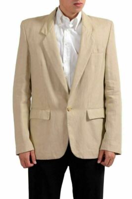 Maison Martin Margiela Men's Linen One Button Blazer Sport Coat US 38 IT 48