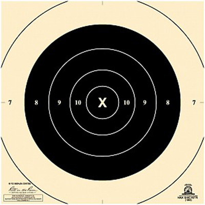 Official NRA B-6C [B6C] 50-Yard Centers [10.5'' x 10.5''], RAIN PROOF TARGET PAPER