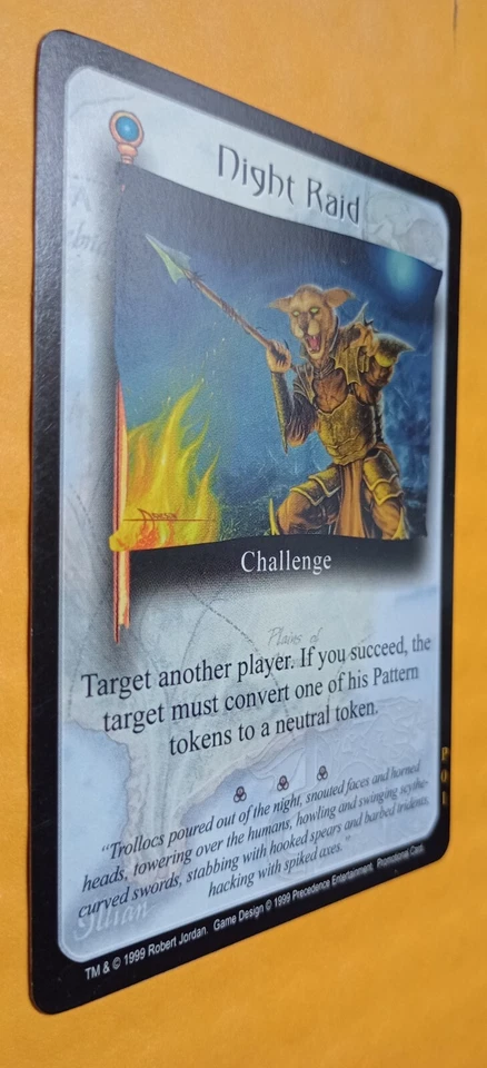 Wheel of Time CCG Night Raid Callenge 1999 promoción P01 nunca jugada promocional MT Foto 4 de 4