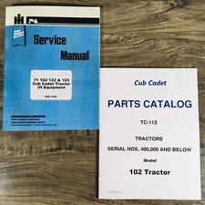 International Cub Cadet 102 Lawn Tractor Service Parts Catalog Manual Repair Set
