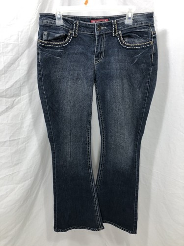 Womens Red Rivet Jeans Size 10 Dark 