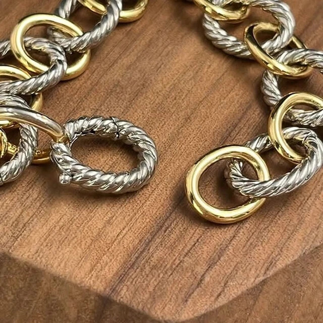 David Yurman gold and silver oval chain bracelet | eBay David Yurman gold and silver oval chain bracelet | eBay